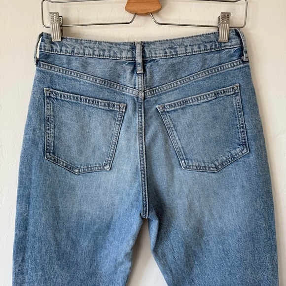 Gap Denim Girls Boho Medium Wash Distressed Mom Jeans Size 18 - Picture 7 of 9